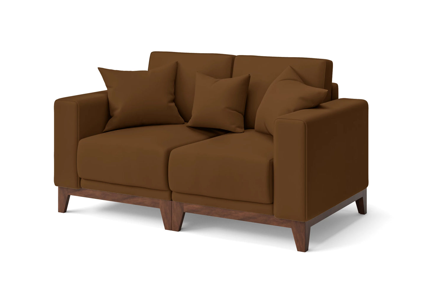 Lucca 2 Seater Sofa Walnut Brown Leather