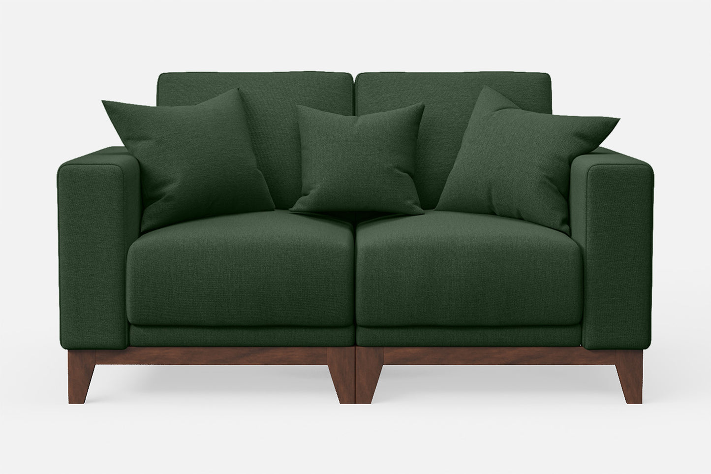 Lucca 2 Seater Sofa Forest Green Linen Fabric