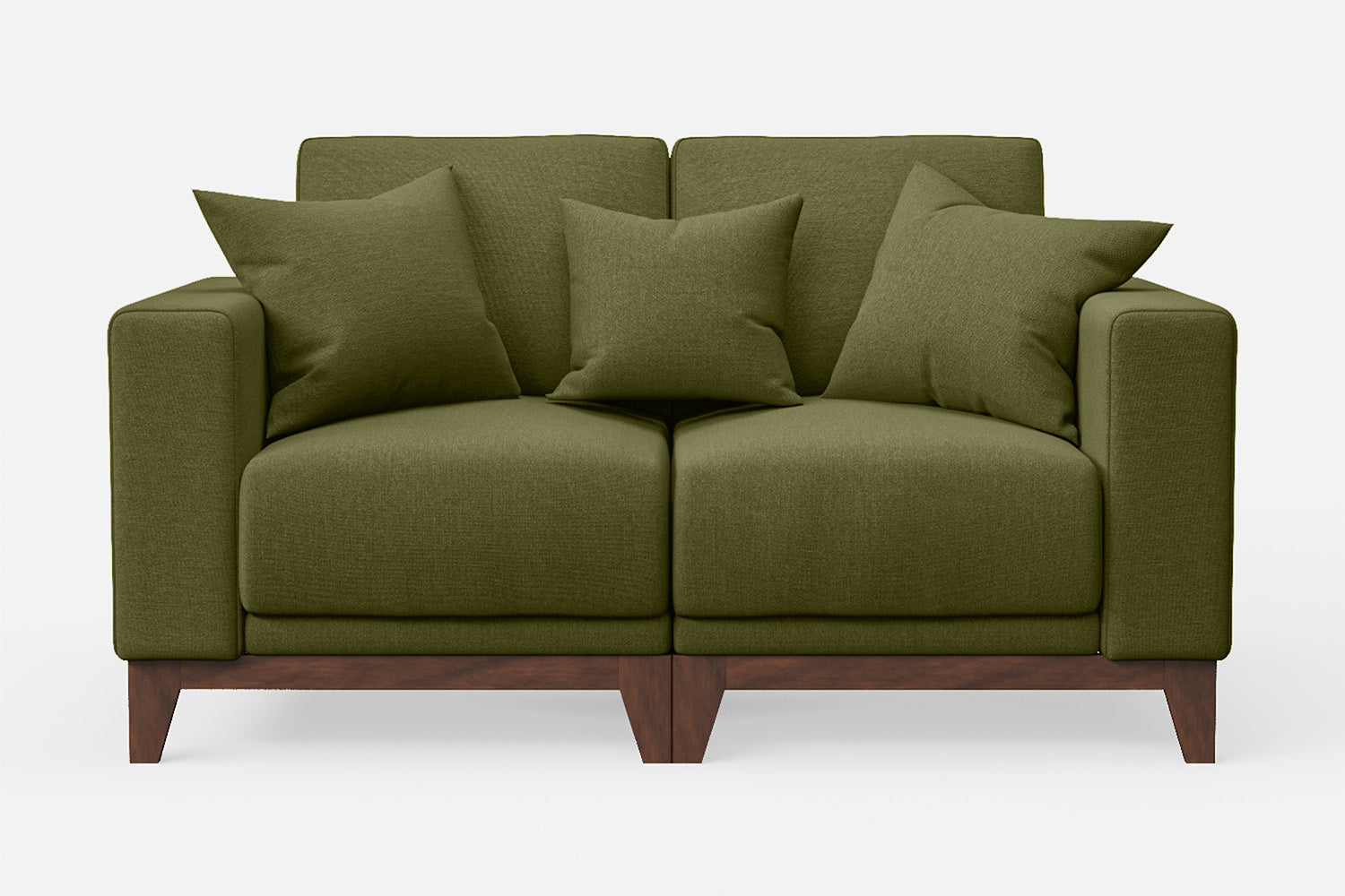 Lucca 2 Seater Sofa Olive Linen Fabric