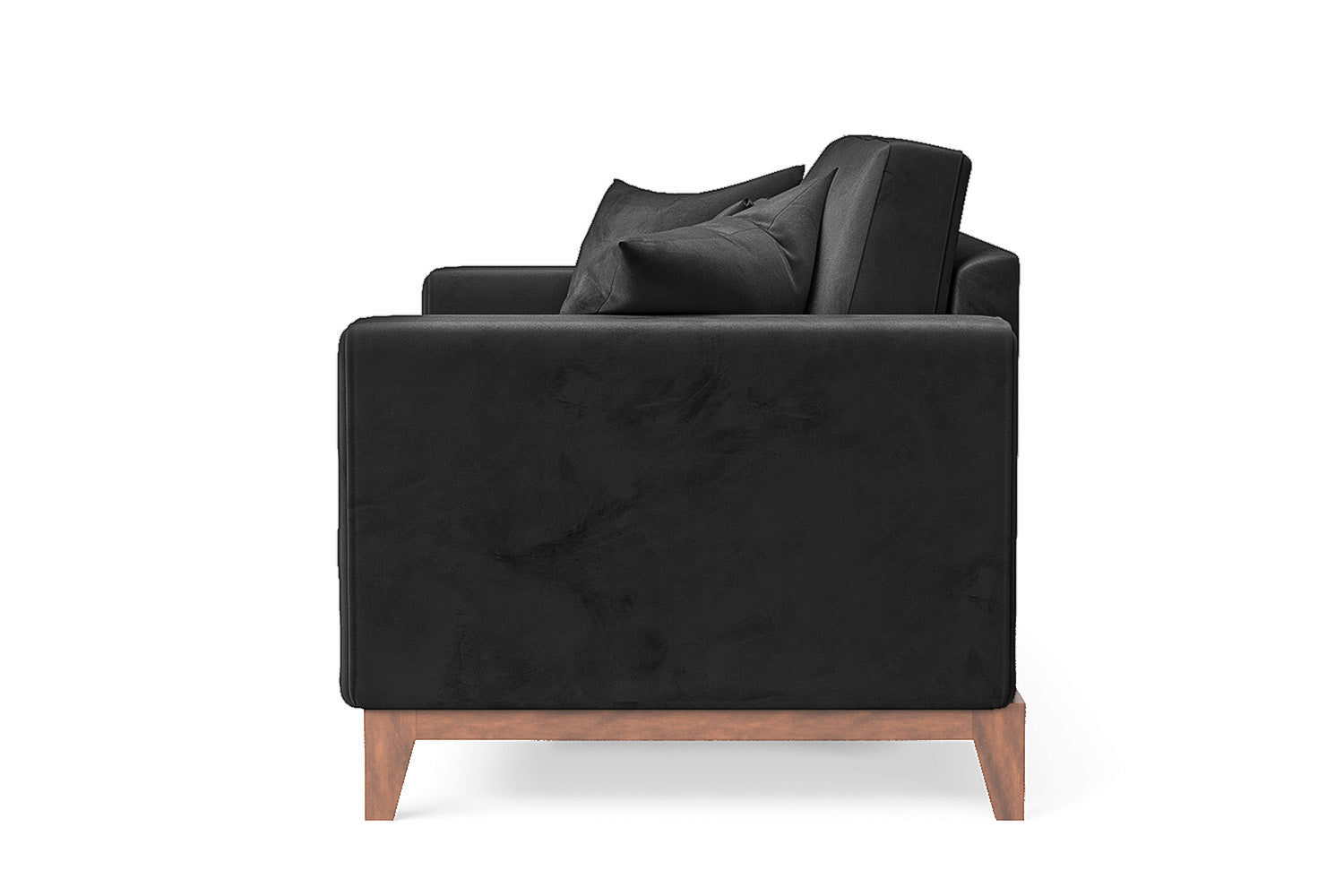 Lucca 2 Seater Sofa Black Velvet