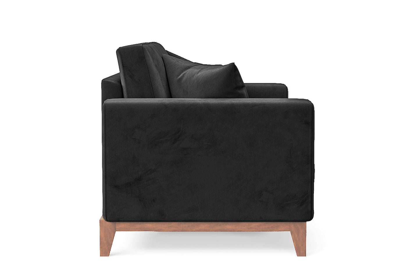 Lucca 2 Seater Sofa Black Velvet