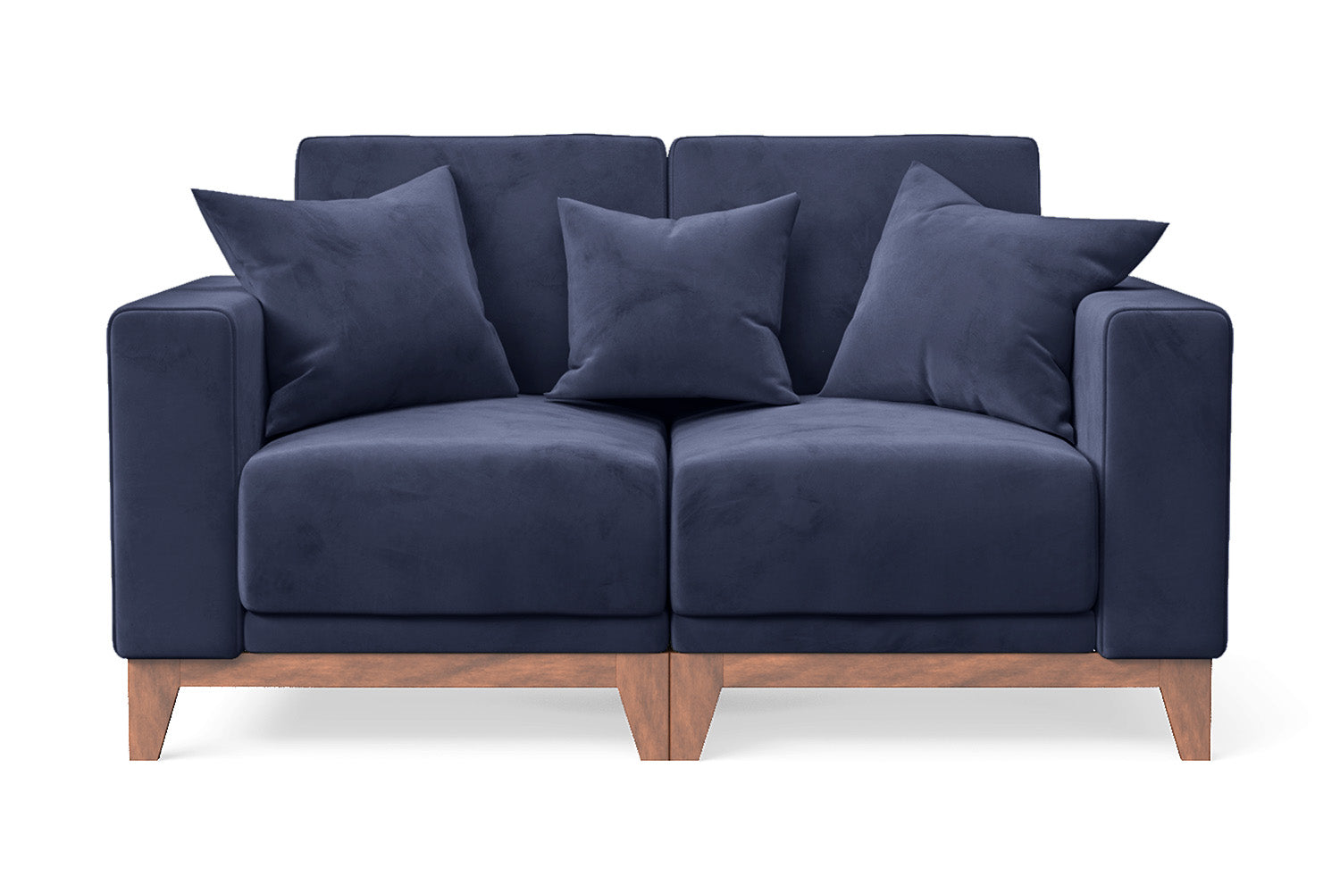 Lucca 2 Seater Sofa Dark Blue Velvet