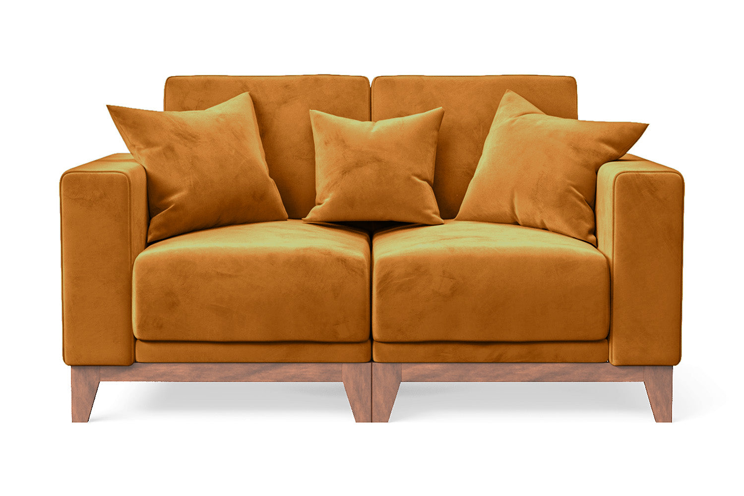 Lucca 2 Seater Sofa Gold Velvet