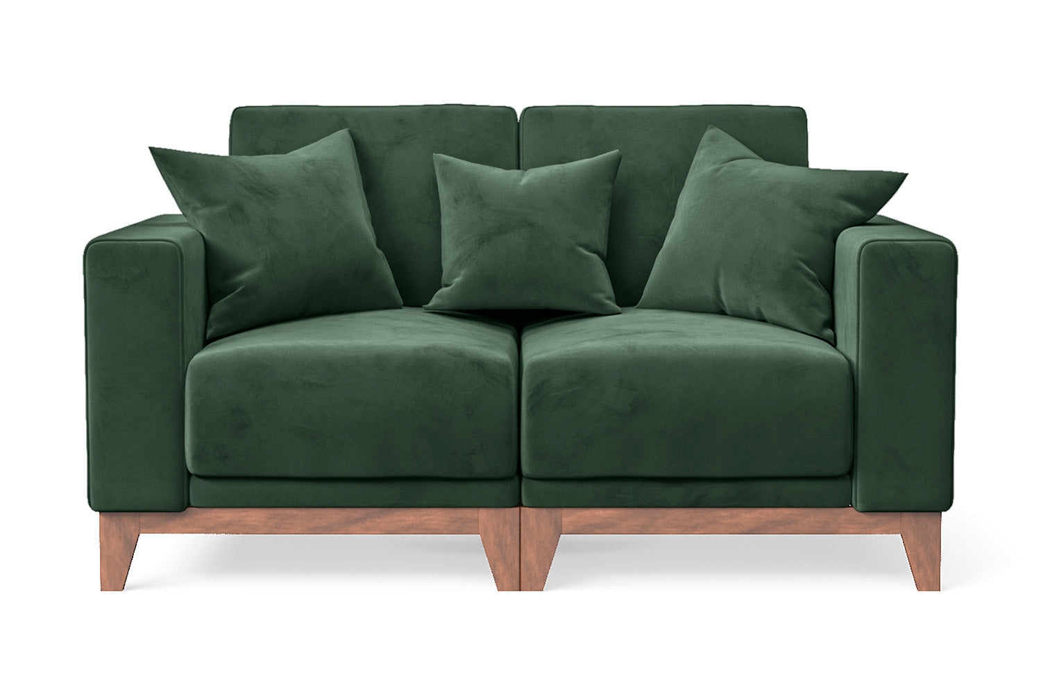 Lucca 2 Seater Sofa Green Velvet