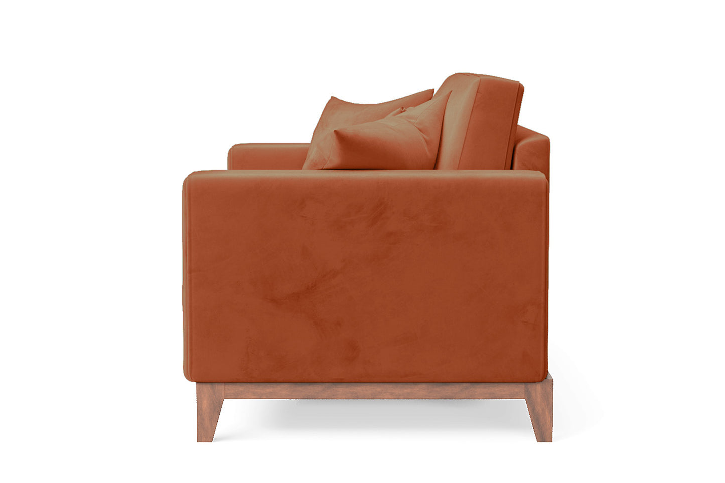 Lucca 2 Seater Sofa Orange Velvet