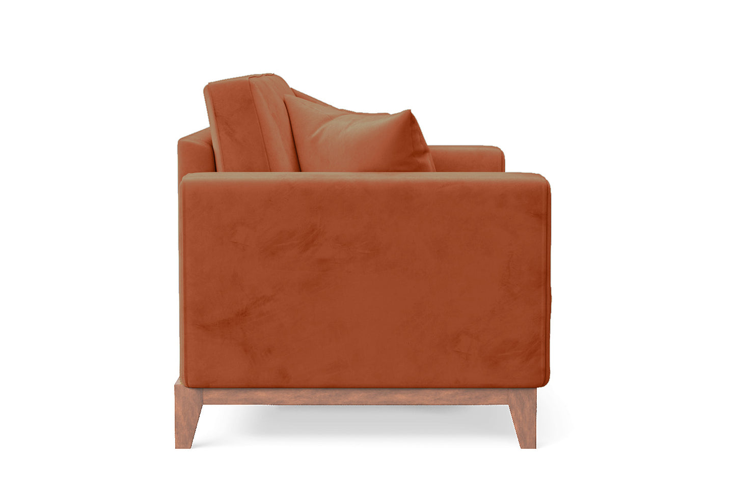 Lucca 2 Seater Sofa Orange Velvet