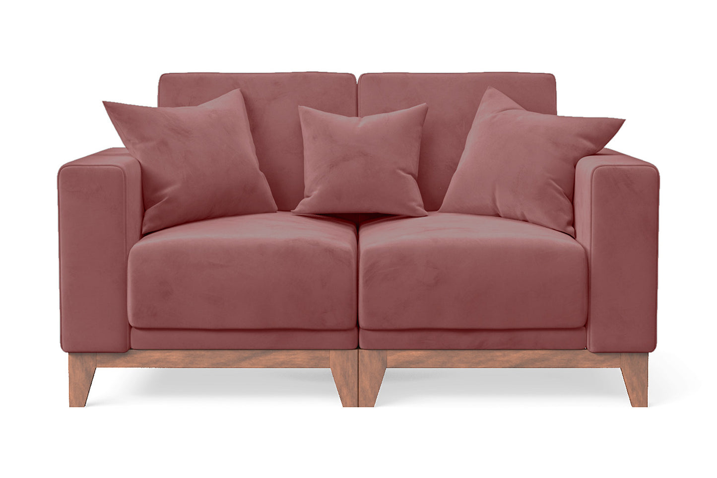 Lucca 2 Seater Sofa Pink Velvet