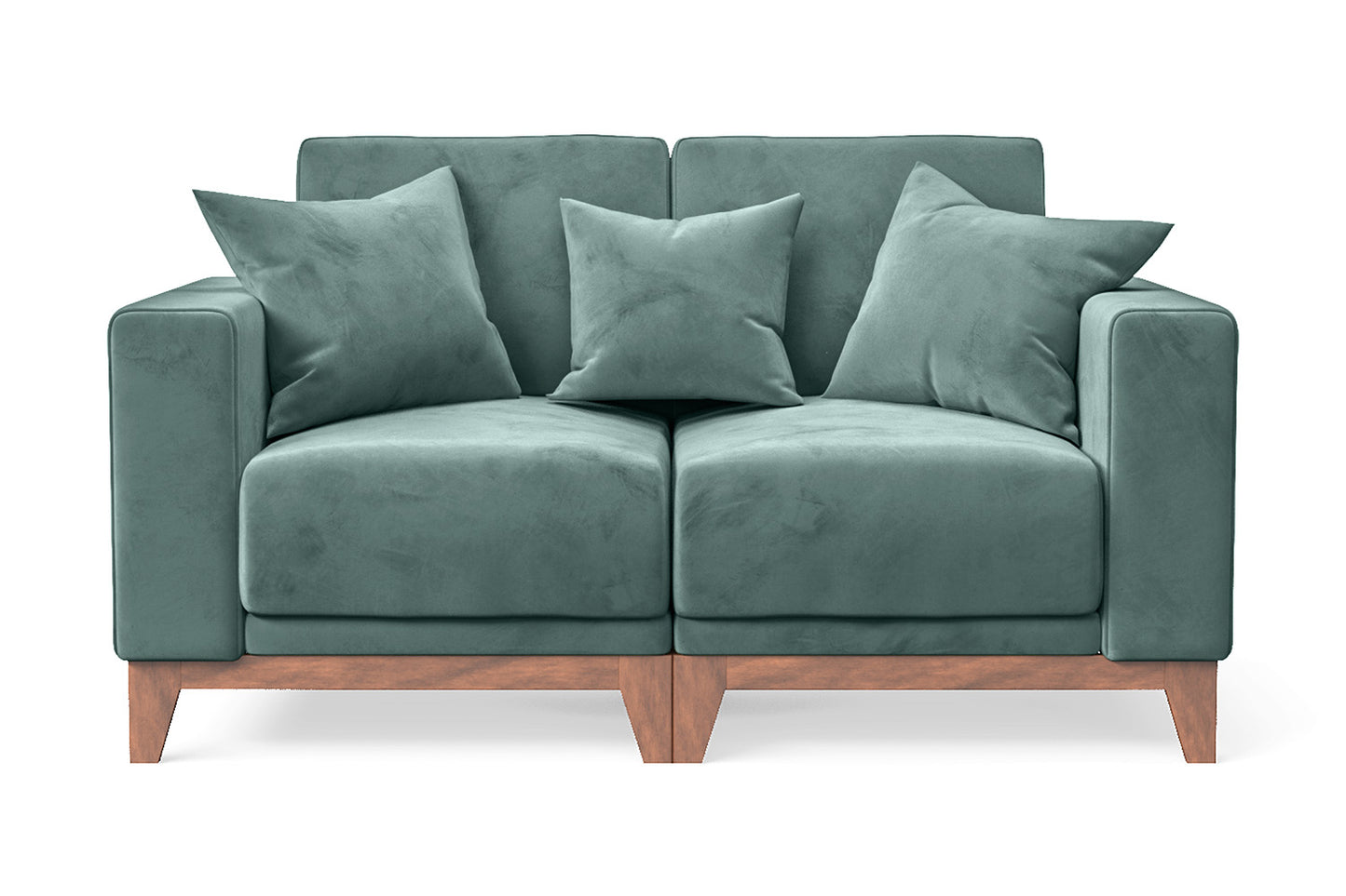 Lucca 2 Seater Sofa Teal Velvet