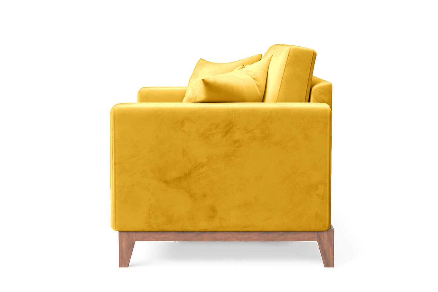 Lucca 2 Seater Sofa Yellow Velvet