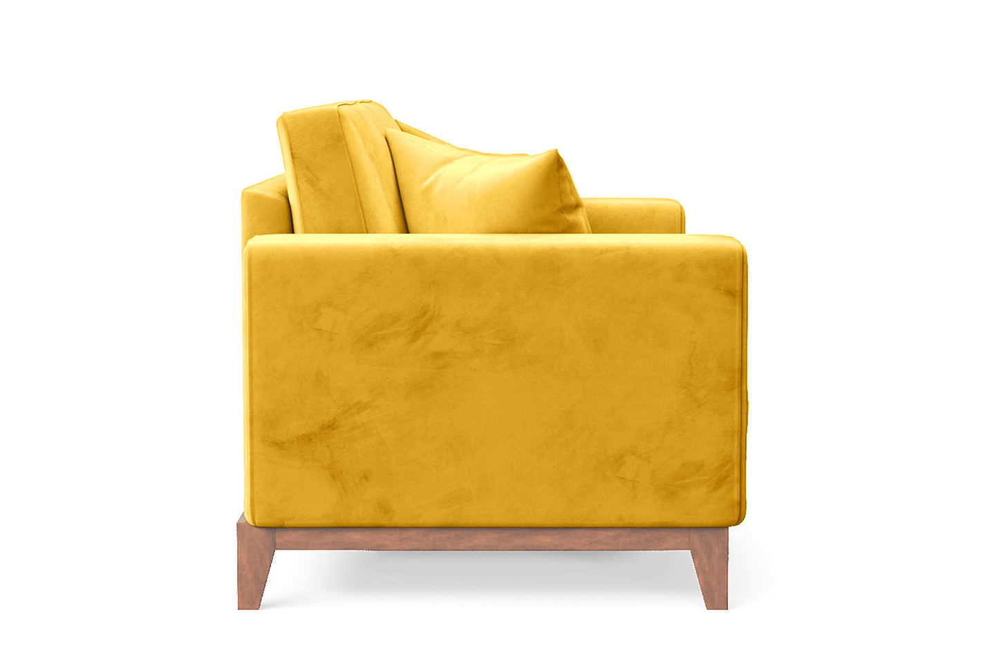 Lucca 2 Seater Sofa Yellow Velvet