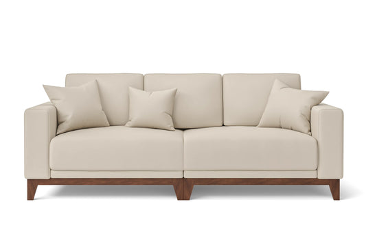 Lucca 3 Seater Sofa Cream Leather