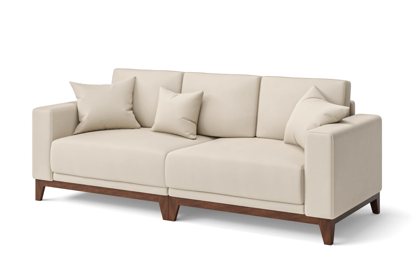 Lucca 3 Seater Sofa Cream Leather