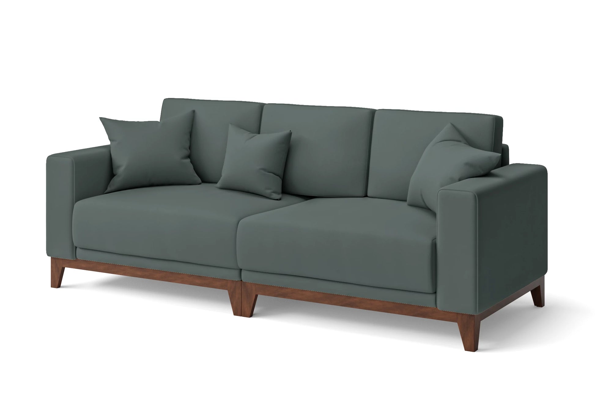 Lucca 3 Seater Sofa Dusky Turquoise Leather