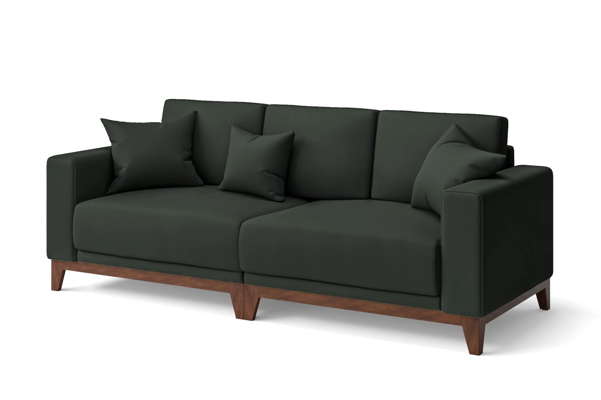 Lucca 3 Seater Sofa Green Leather