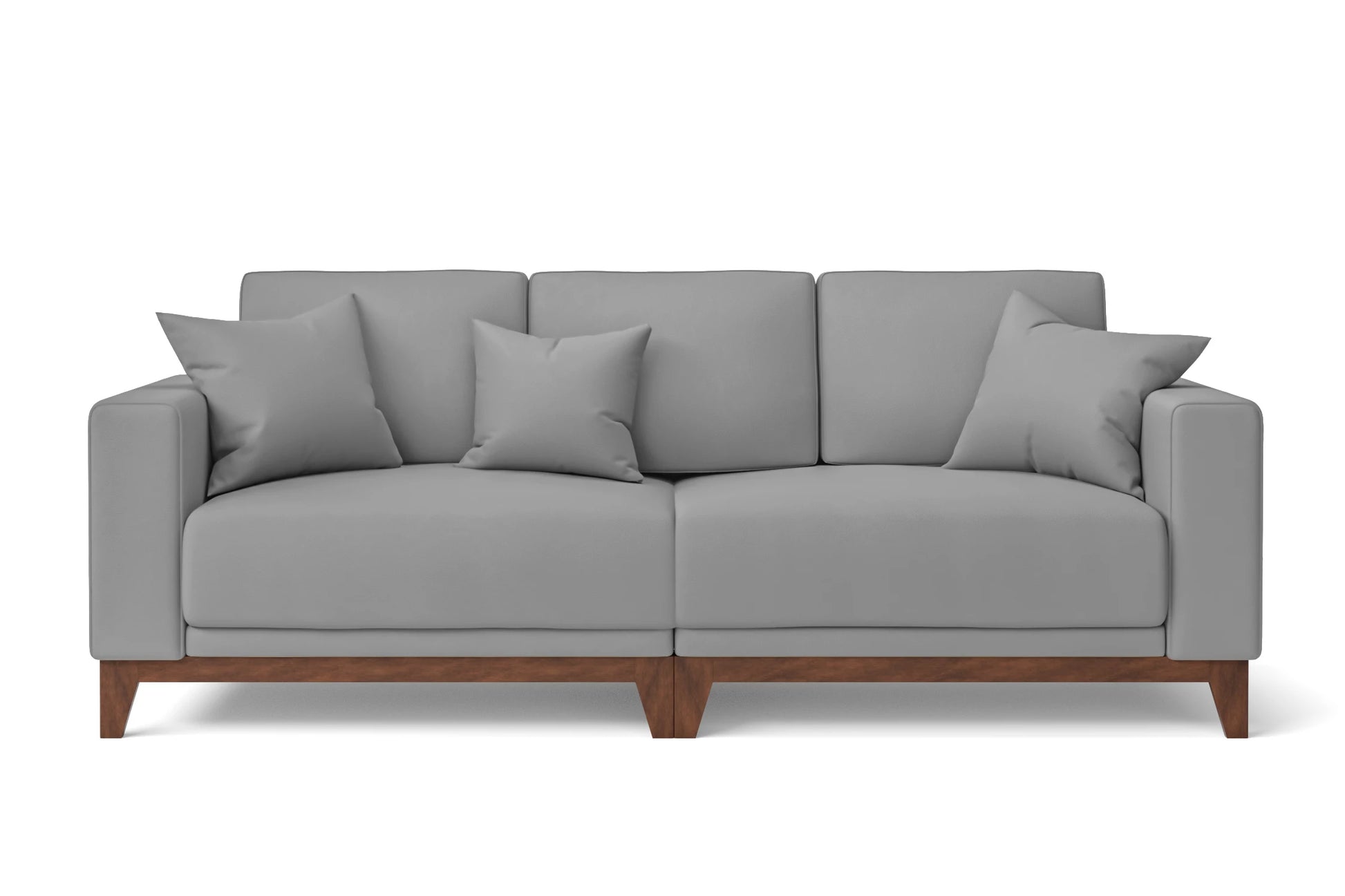 Lucca 3 Seater Sofa Grey Leather