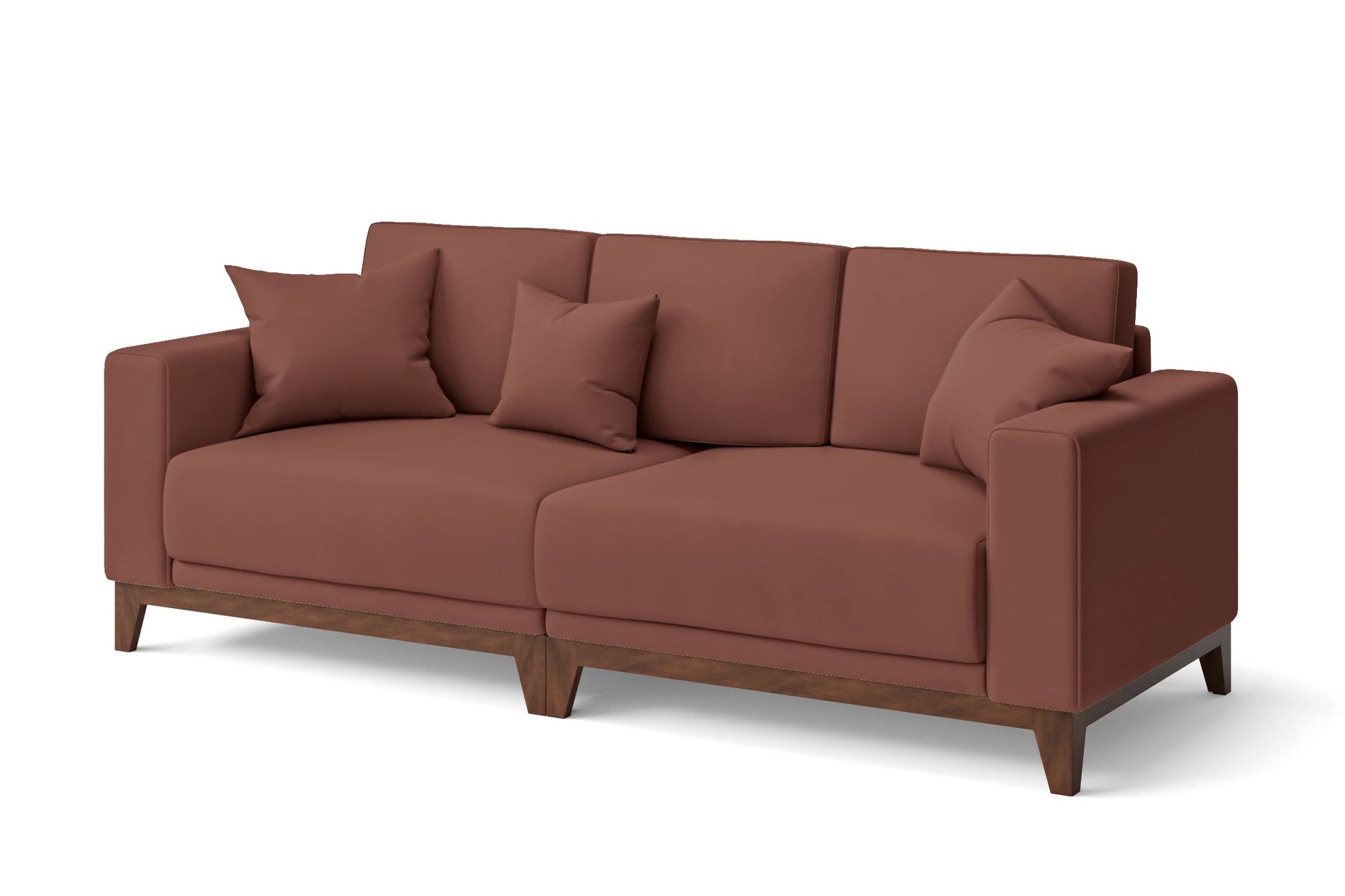 Lucca 3 Seater Sofa Mauve Leather