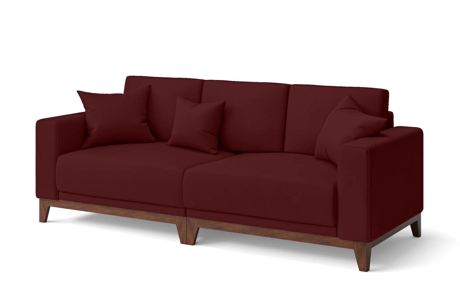 Lucca 3 Seater Sofa Red Leather