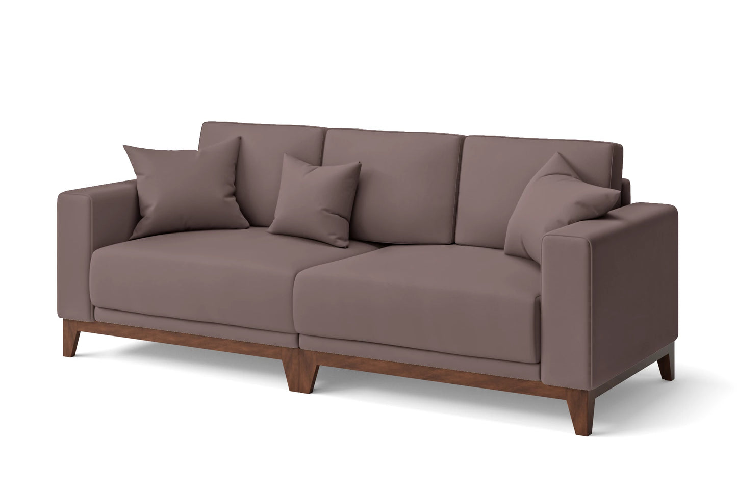 Lucca 3 Seater Sofa Rose Taupe Leather