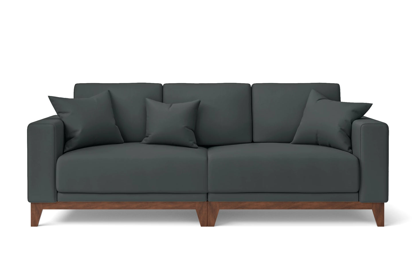 Lucca 3 Seater Sofa Slate Leather