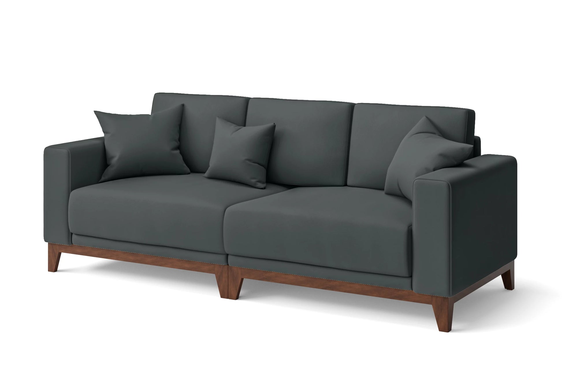 Lucca 3 Seater Sofa Slate Leather