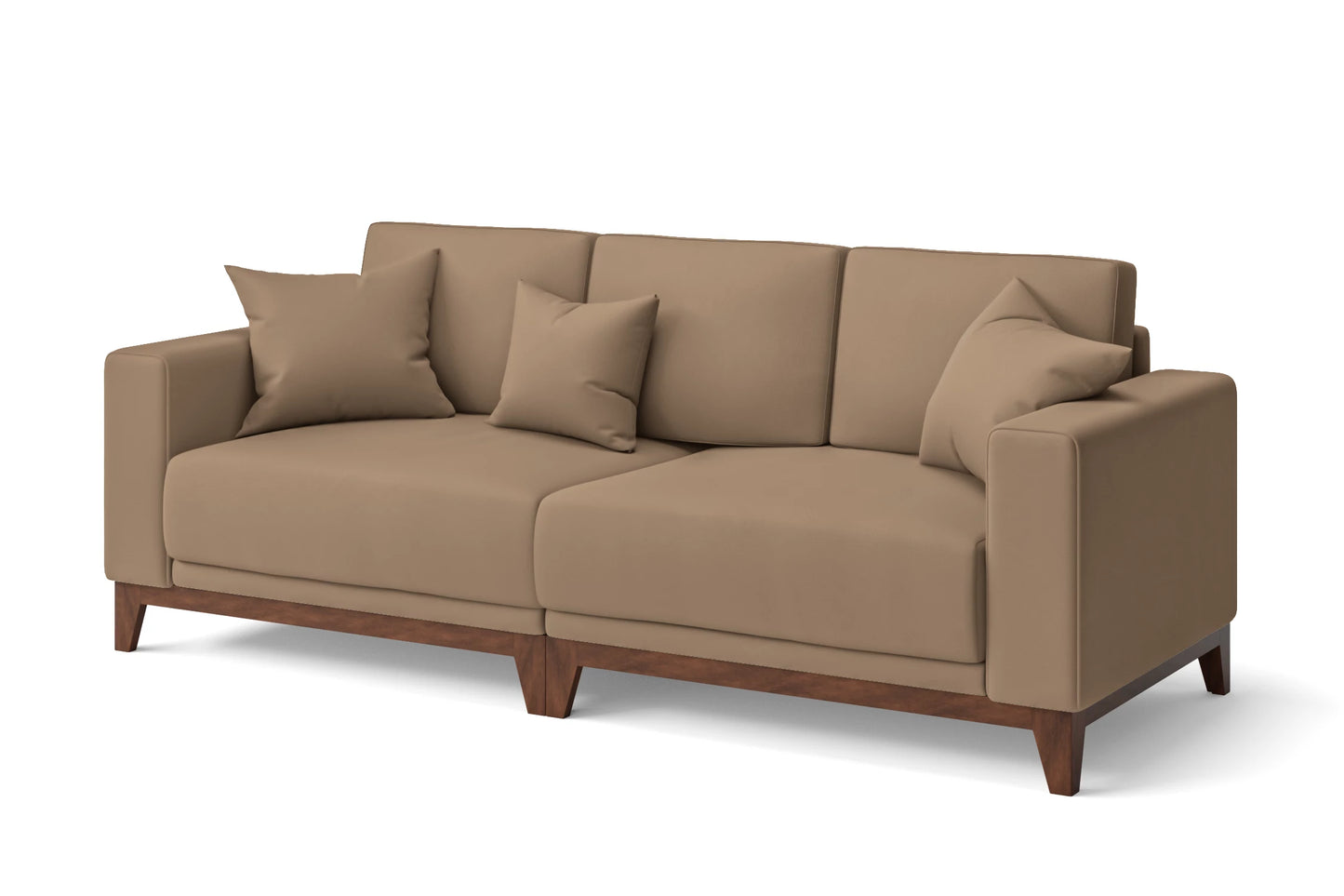 Lucca 3 Seater Sofa Stone Leather