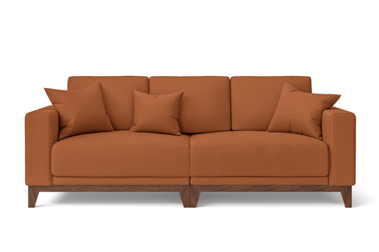 Lucca 3 Seater Sofa Tan Brown Leather