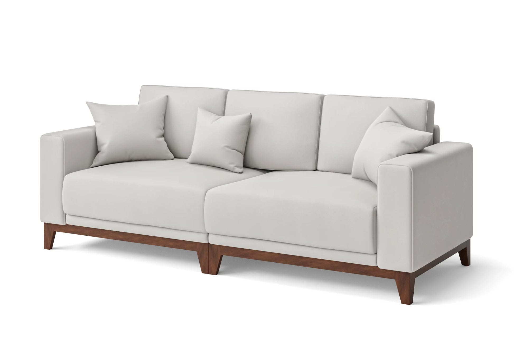 Lucca 3 Seater Sofa White Leather