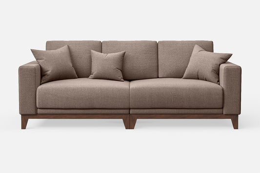 Lucca 3 Seater Sofa Caramel Linen Fabric