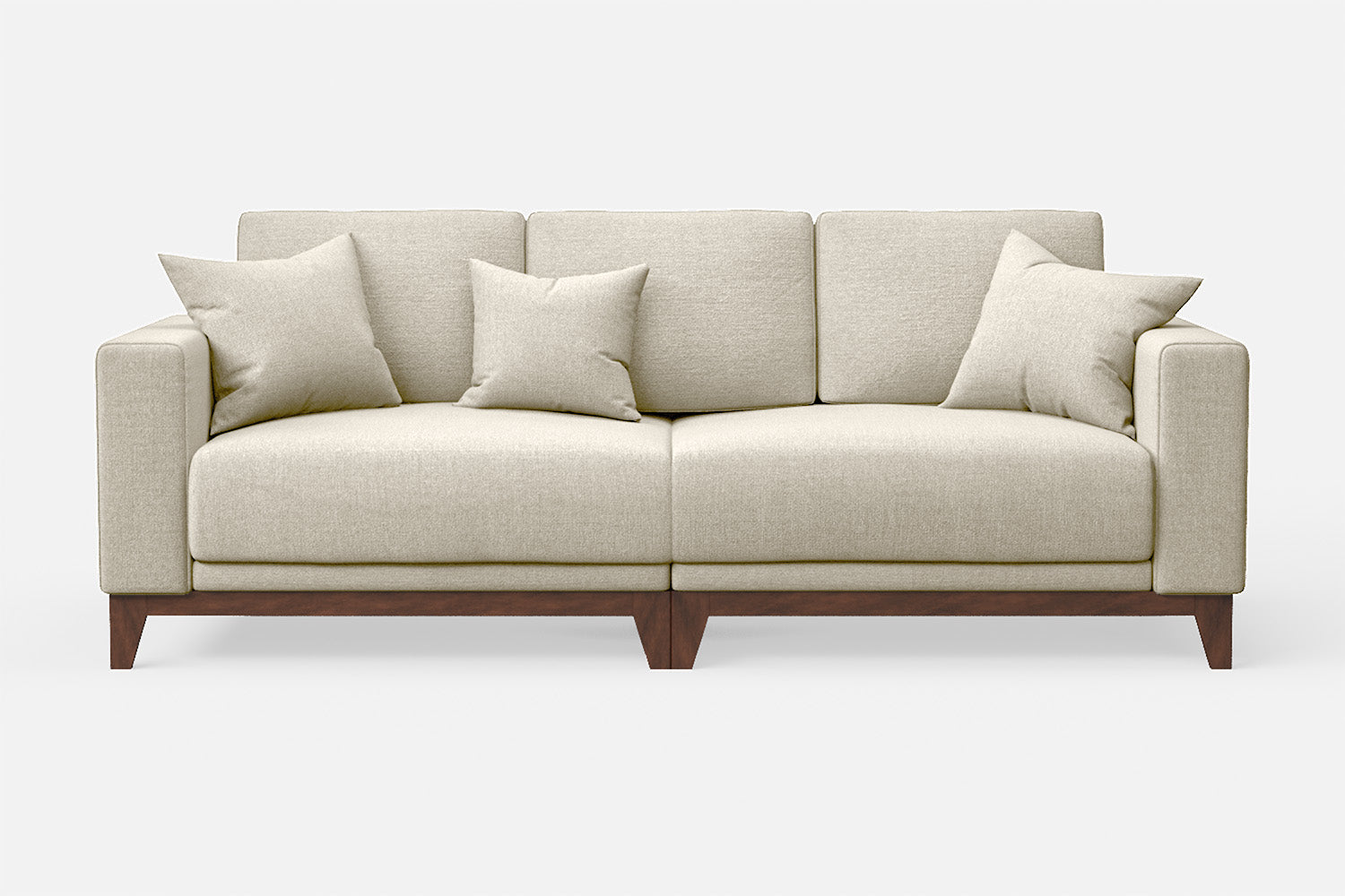 Lucca 3 Seater Sofa Cream Linen Fabric