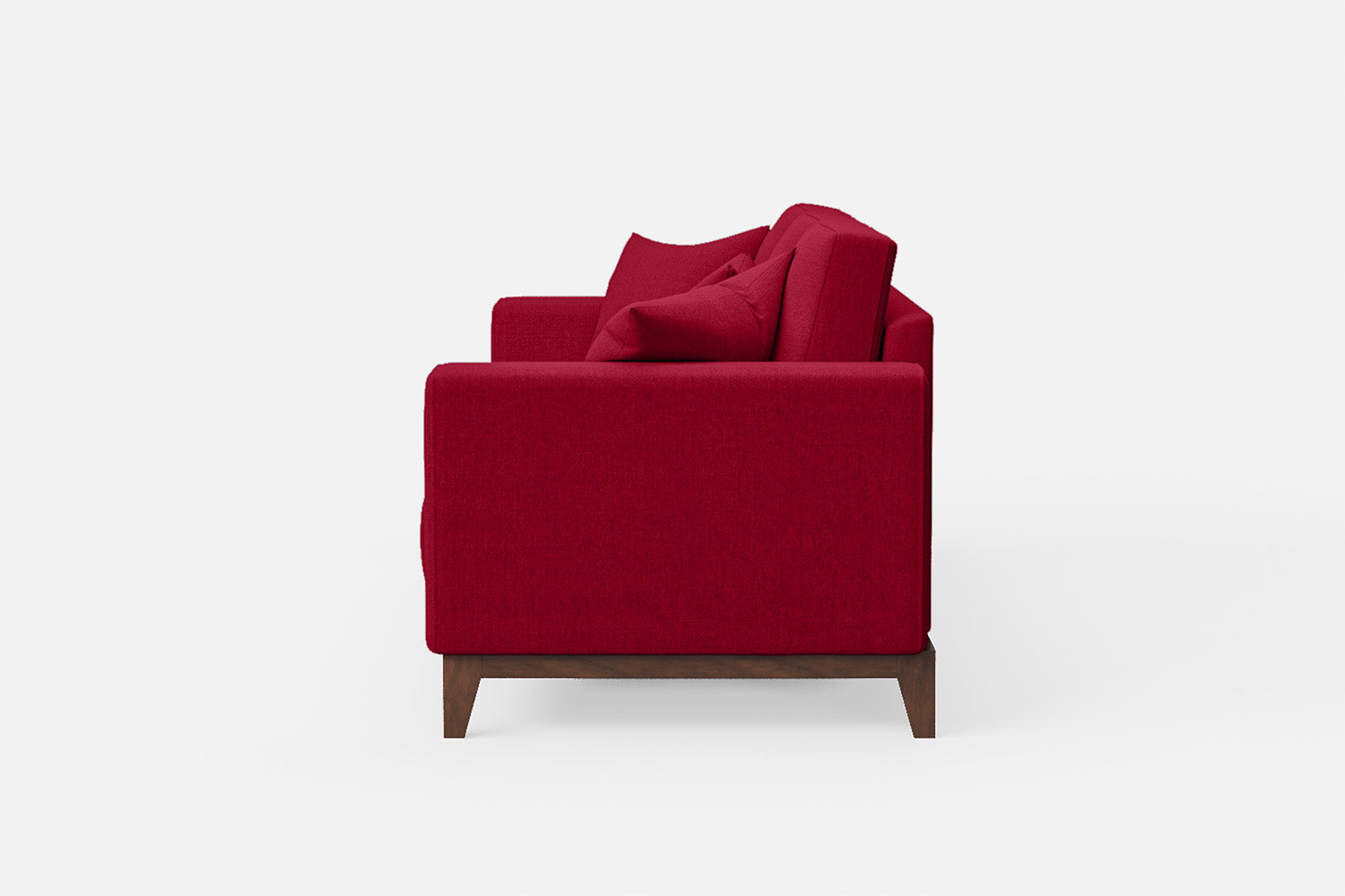 Lucca 3 Seater Sofa Red Linen Fabric