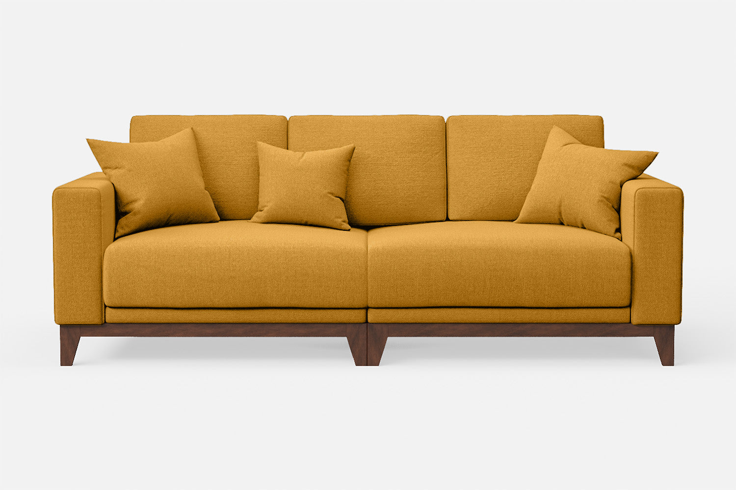 Lucca 3 Seater Sofa Yellow Linen Fabric