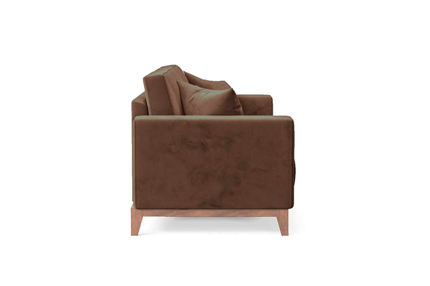 Lucca 3 Seater Sofa Coffee Brown Velvet