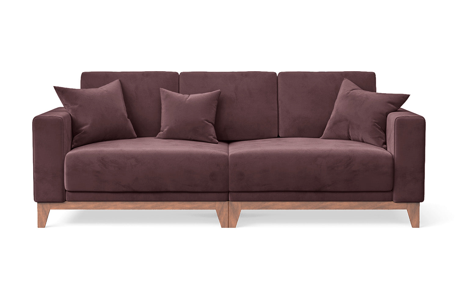 Lucca 3 Seater Sofa Grape Velvet