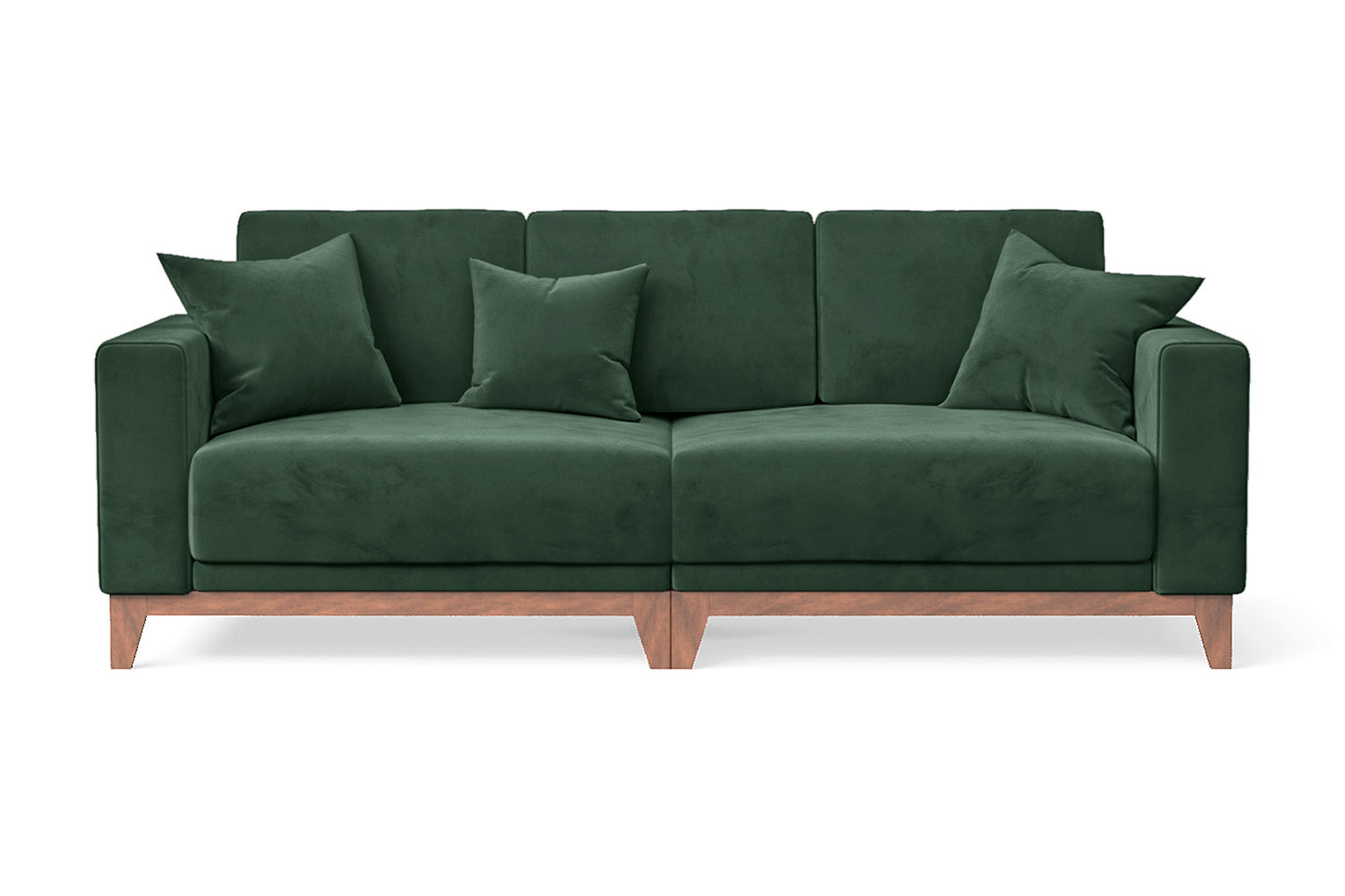 Lucca 3 Seater Sofa Green Velvet