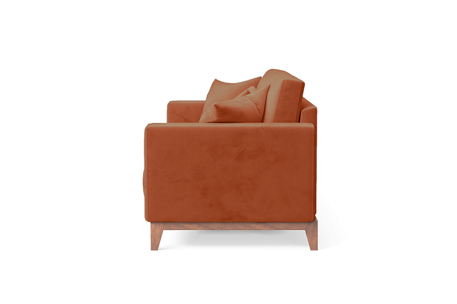 Lucca 3 Seater Sofa Orange Velvet