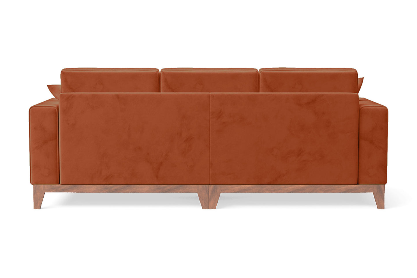 Lucca 3 Seater Sofa Orange Velvet