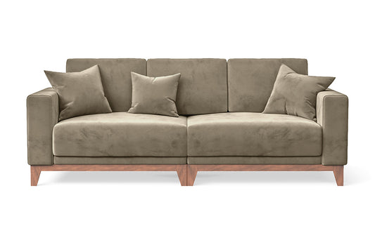 Lucca 3 Seater Sofa Sand Velvet