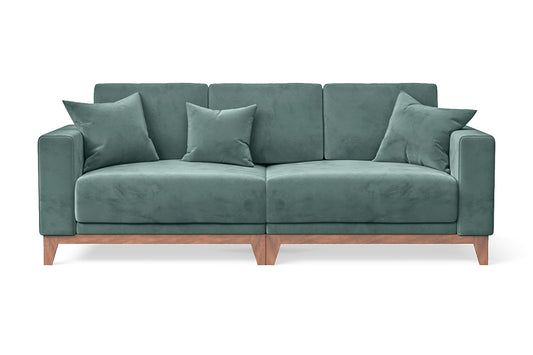 Lucca 3 Seater Sofa Teal Velvet