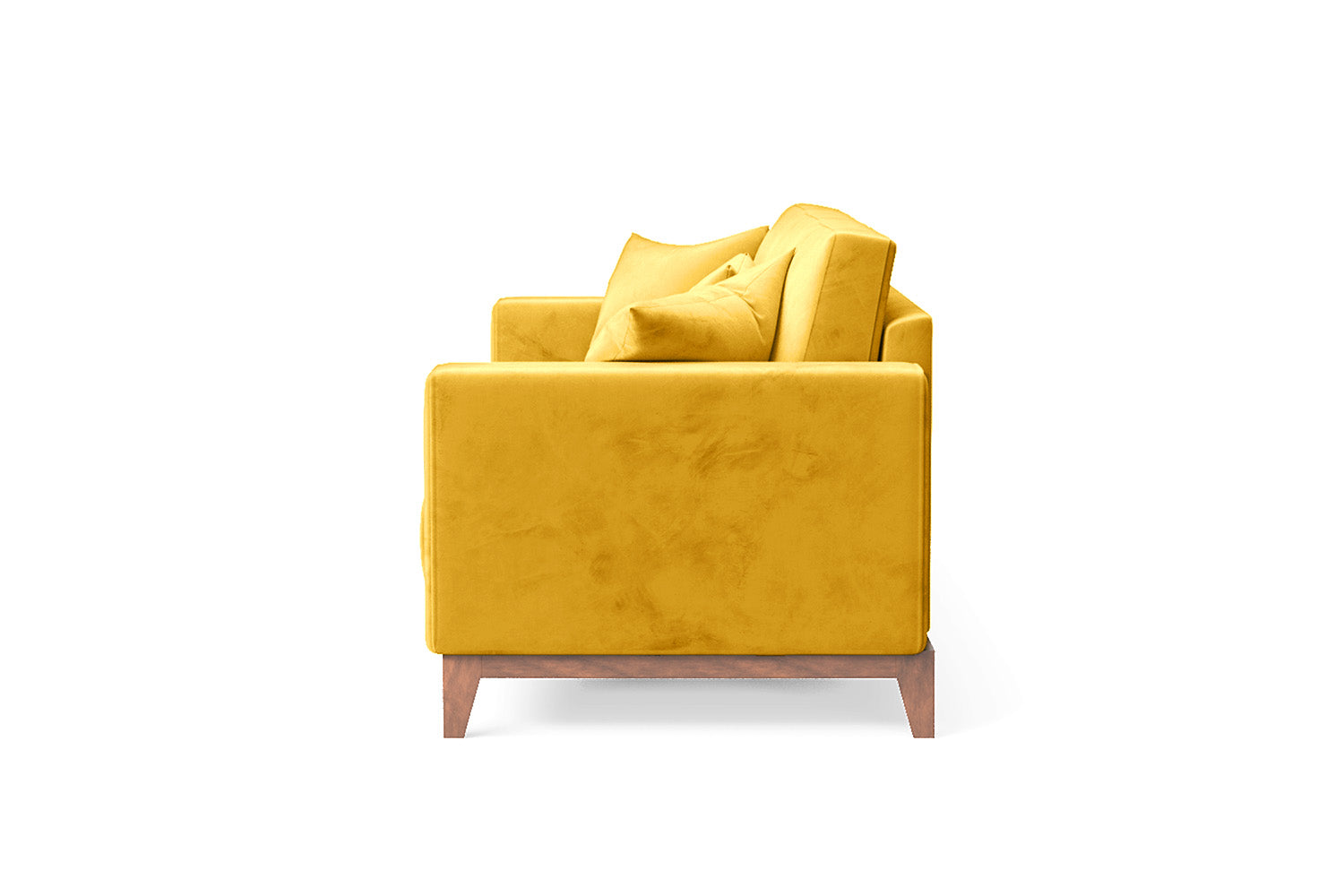 Lucca 3 Seater Sofa Yellow Velvet