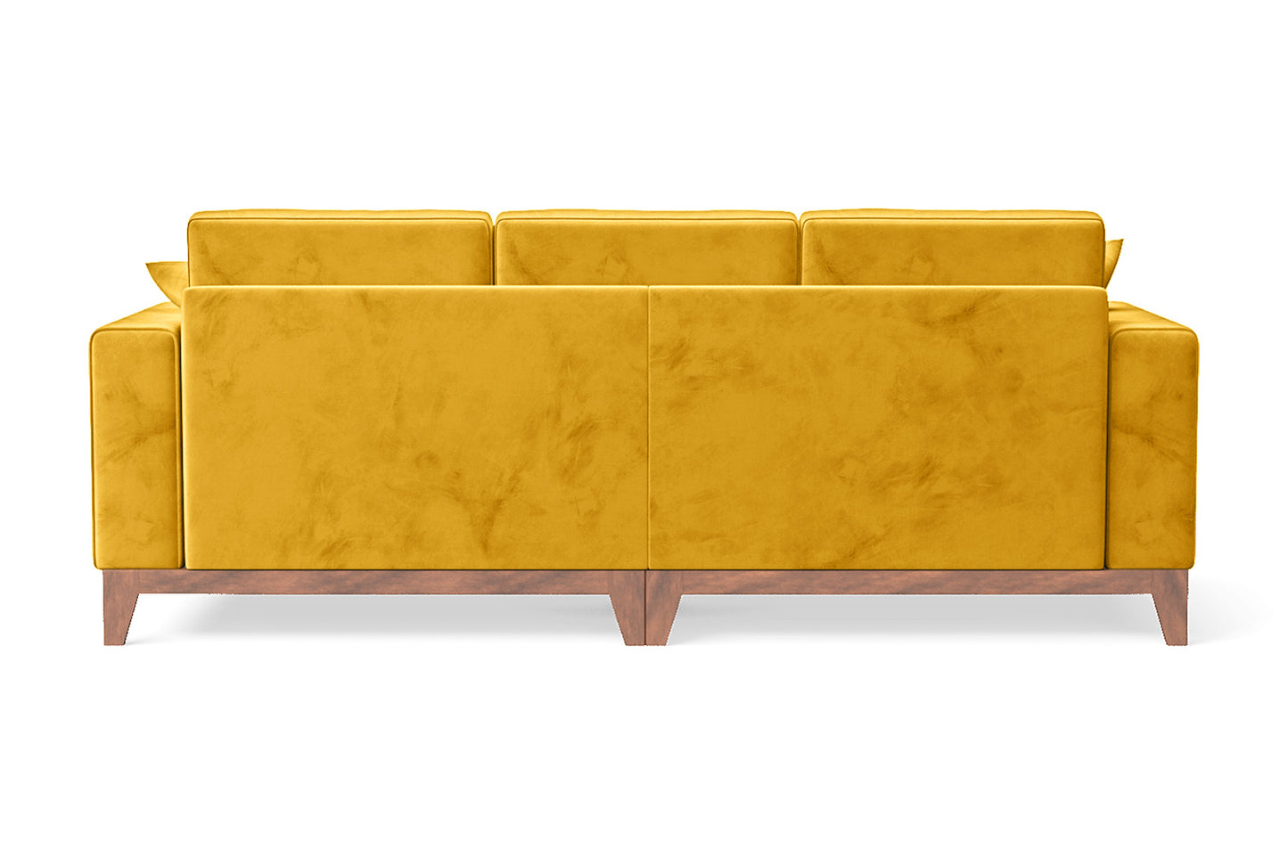 Lucca 3 Seater Sofa Yellow Velvet