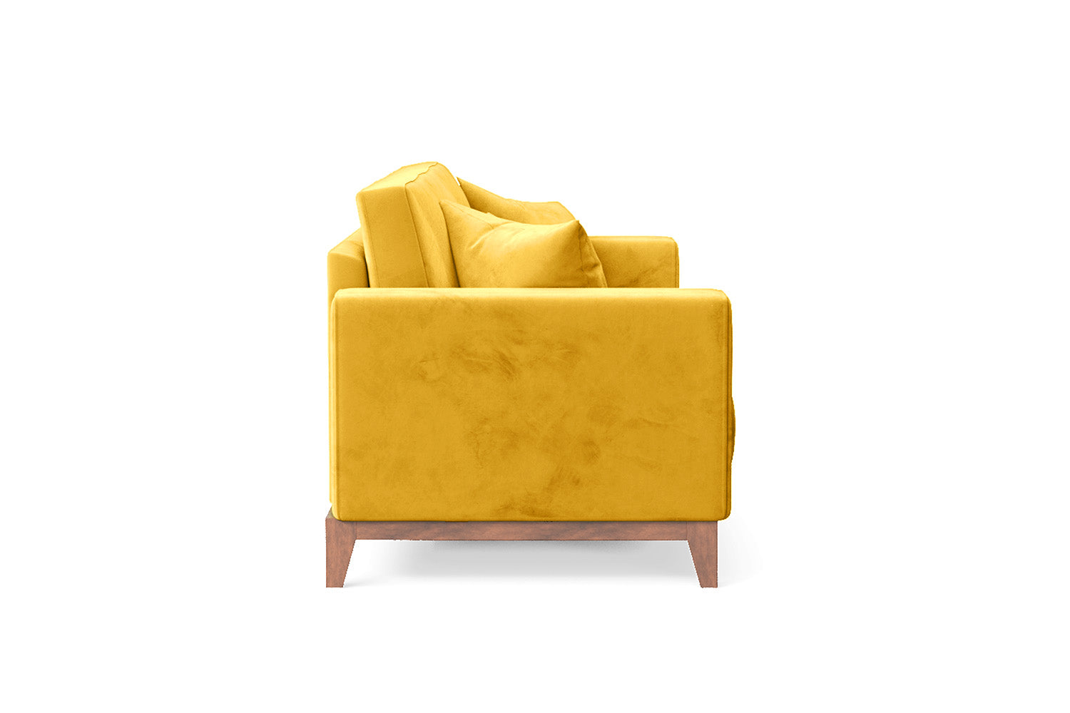 Lucca 3 Seater Sofa Yellow Velvet