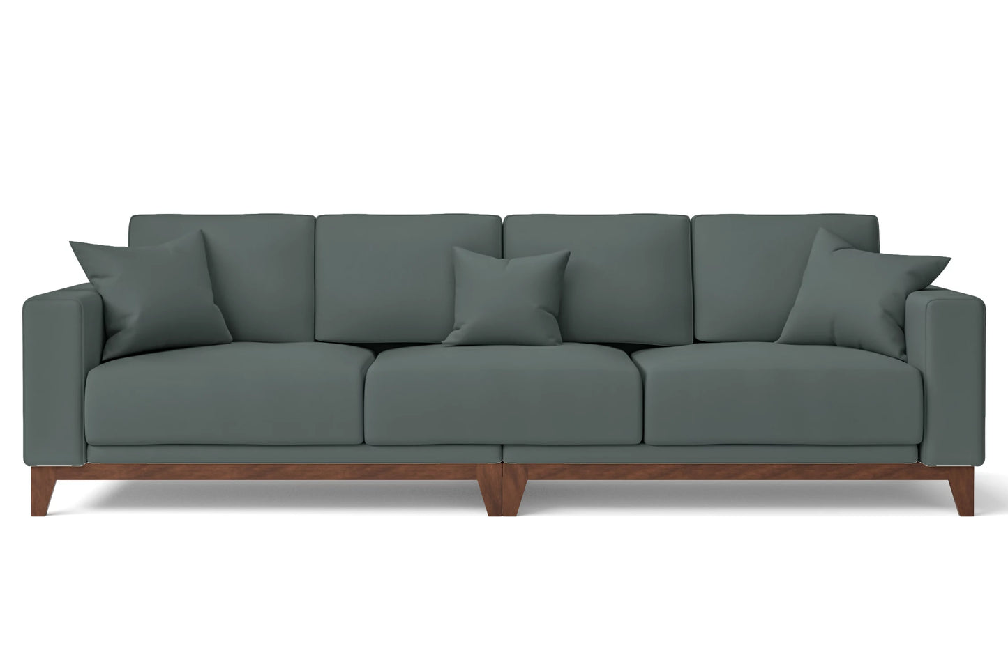 Lucca 4 Seater Sofa Dusky Turquoise Leather