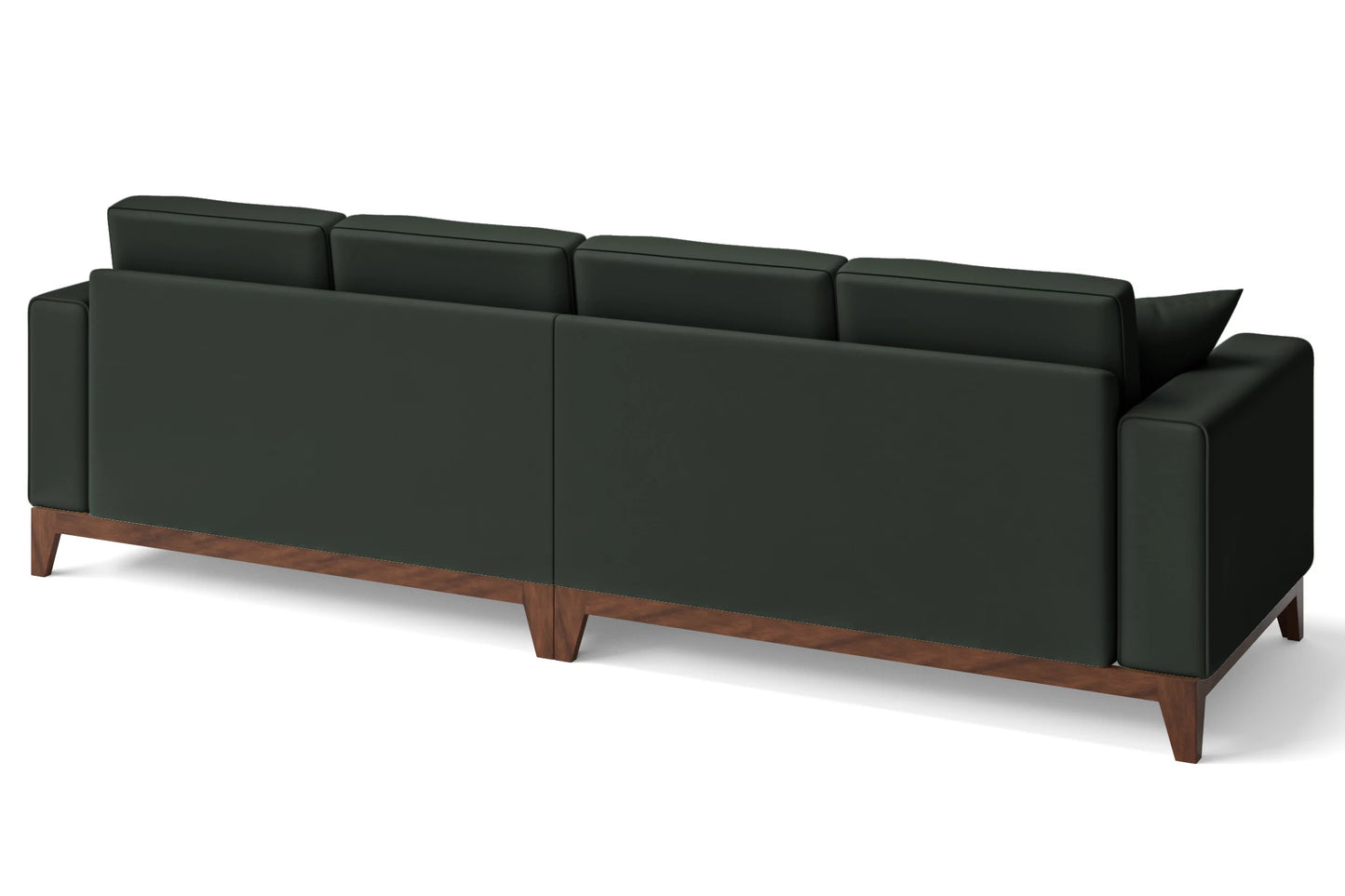 Lucca 4 Seater Sofa Green Leather