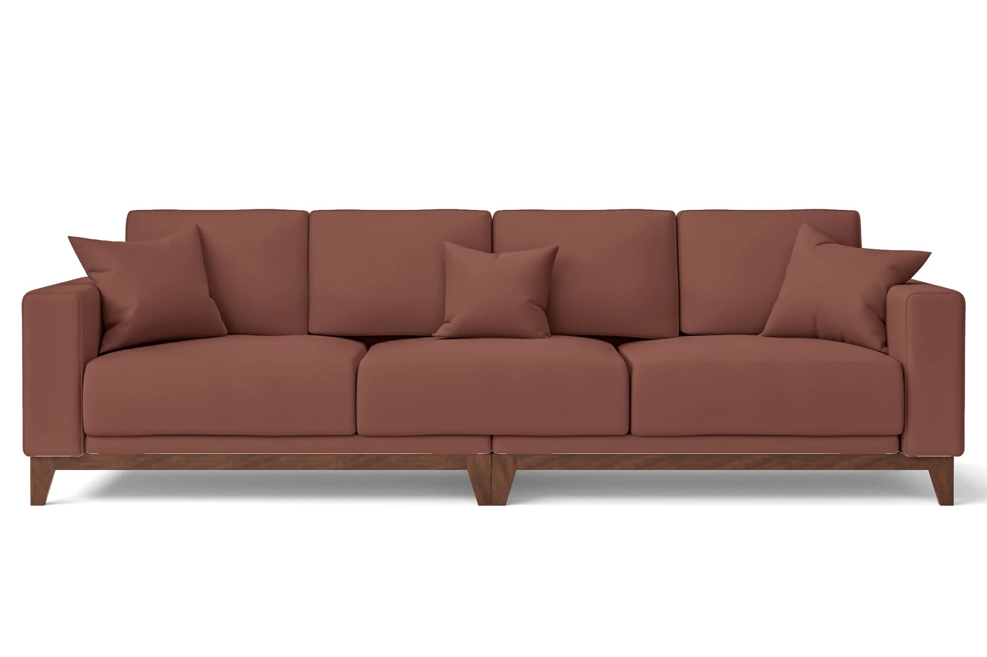 Lucca 4 Seater Sofa Mauve Leather