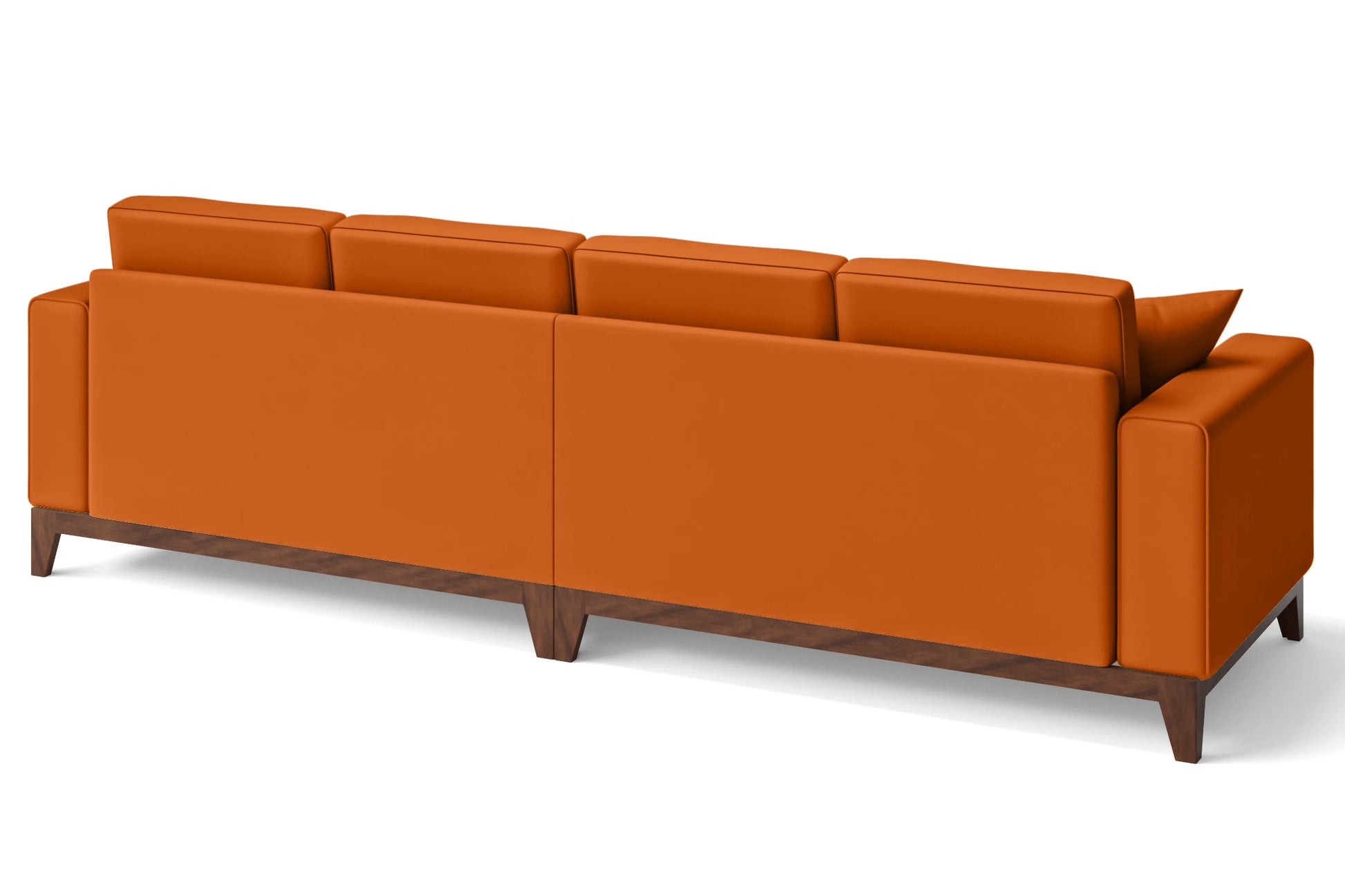 Lucca 4 Seater Sofa Orange Leather