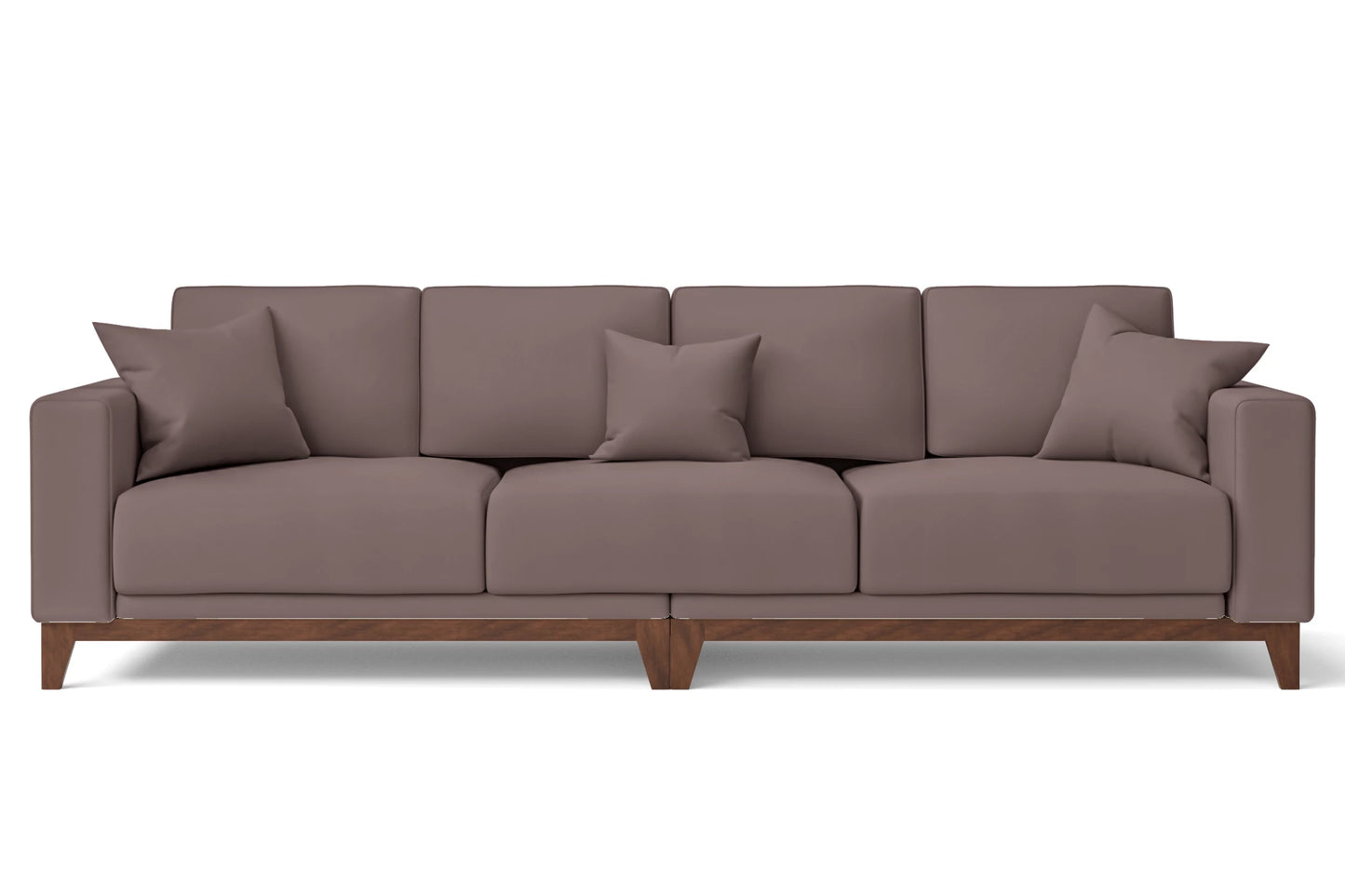 Lucca 4 Seater Sofa Rose Taupe Leather