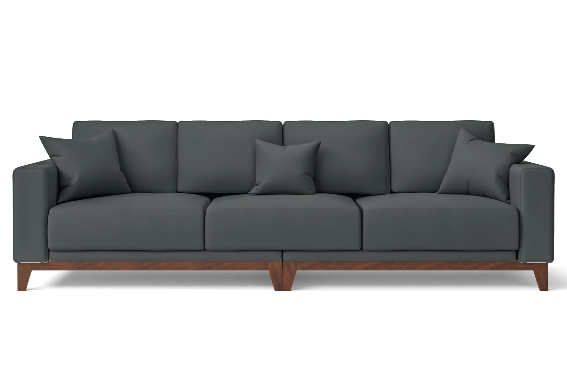 Lucca 4 Seater Sofa Slate Leather