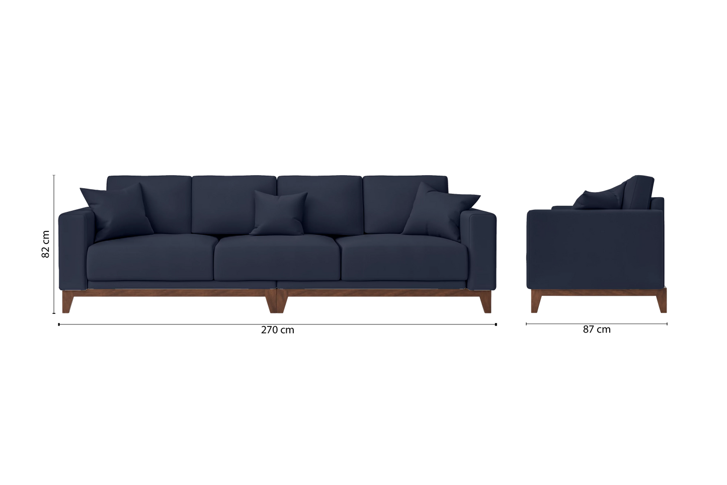 Lucca 4 Seater Sofa Spruce Leather