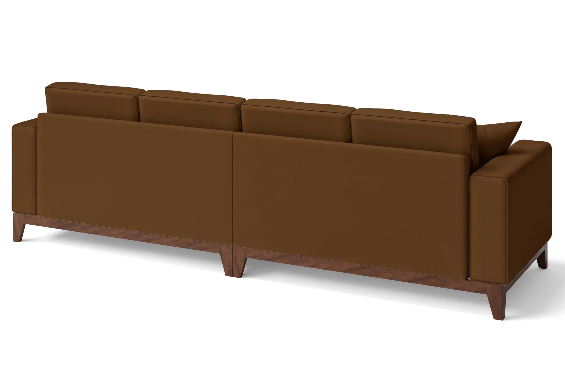 Lucca 4 Seater Sofa Walnut Brown Leather