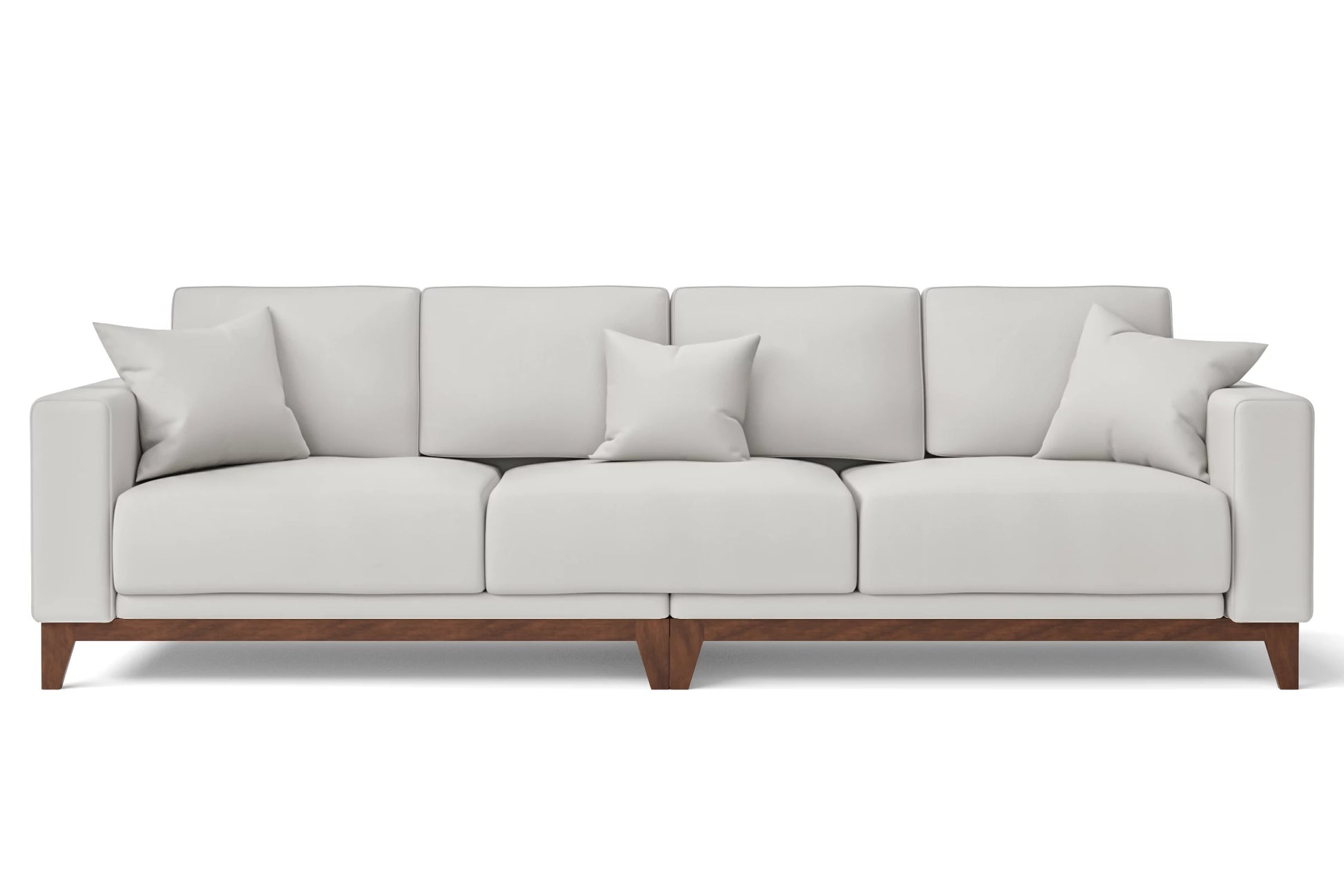 Lucca 4 Seater Sofa White Leather